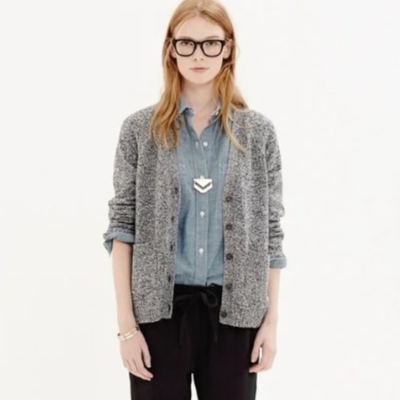 Madewell Charcoal Grey Button Up  Seedstitch Cartigan Sweater Size XXS - Picture 8 of 9